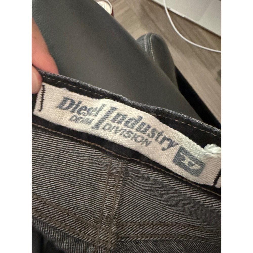 Diesel Jeans Mens 27x32 Faded Black Straight Leg Made in Italy Designer - Picture 4 of 10